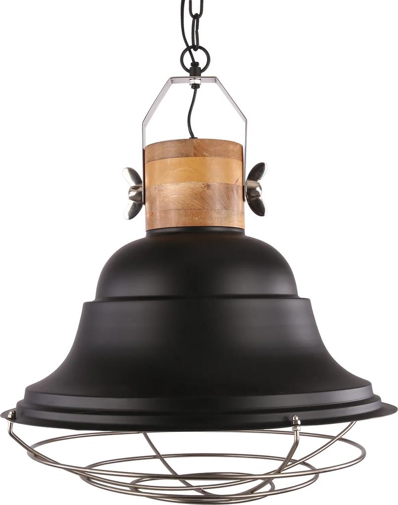 Staat Reizen les Collectione | Hanglamp Goccia diameter 47 x 55 cm zwart hanglampen  mangohout hanglampen verlichting | NADUVI outlet | BIANO