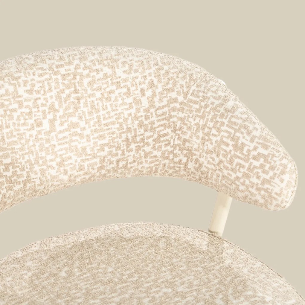 Eetkamerstoel Geometrische Print Beige