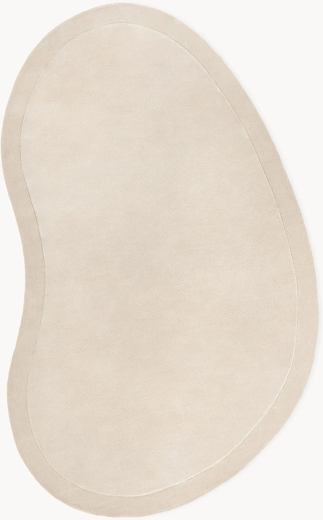 Handgetuft wollen vloerkleed Kadey in organische vorm