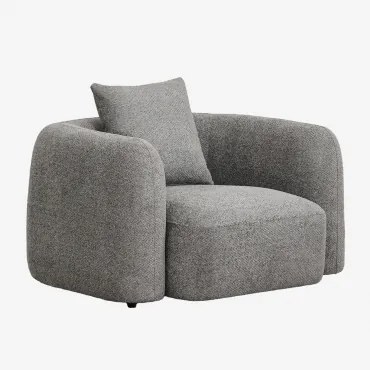 Coco Chenille Fauteuil Granietgrijs Dik Chenille - Sklum