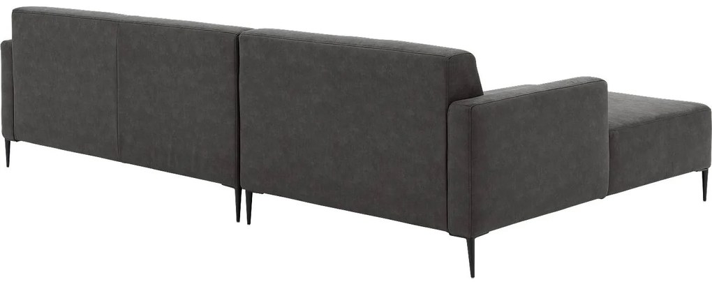 Goossens Key West antraciet, micro leer, 3-zits, modern design