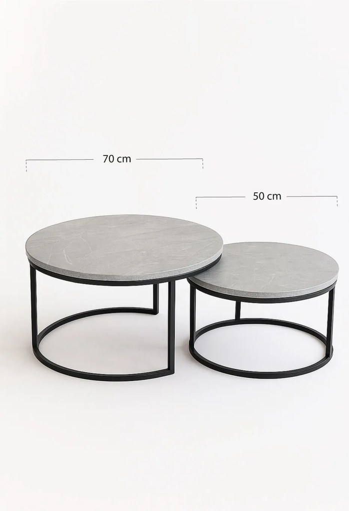 Set 2 bijzettafels Samis