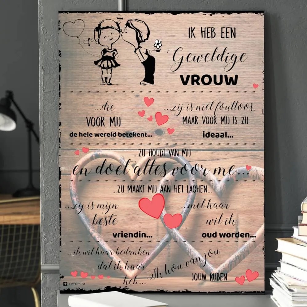 INSPIO Cadeau voor mijn liefde, de geweldige vrouw in mijn leven + we verzenden de volgende dag