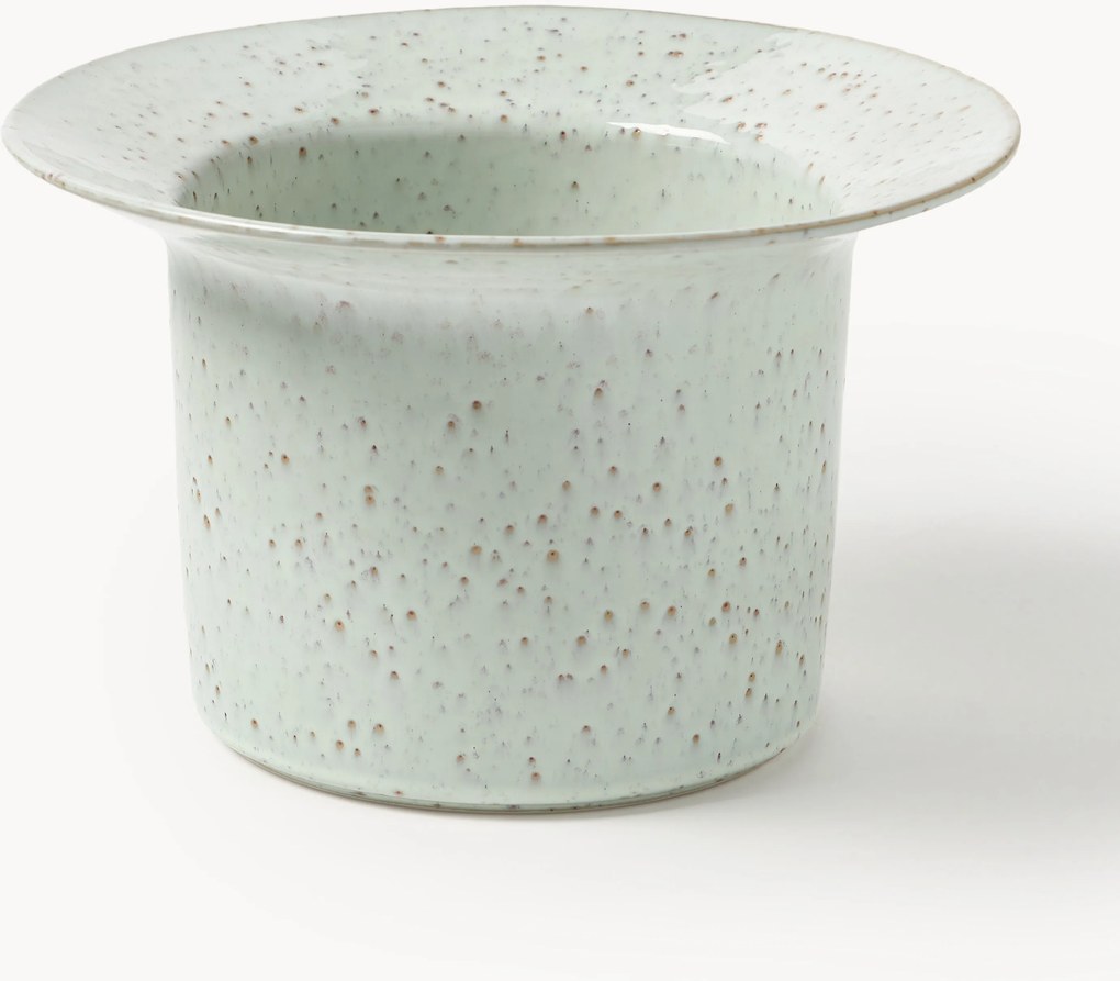 Handgemaakte plantenbak Balou met reactief glazuur, H 19 cm