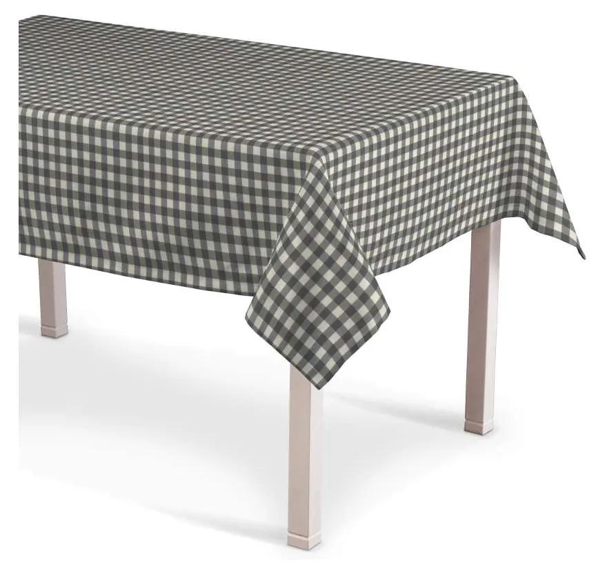 Dekoria Rechthoekig tafelkleed collectie Quadro grijs-ecru  130 × 160 cm