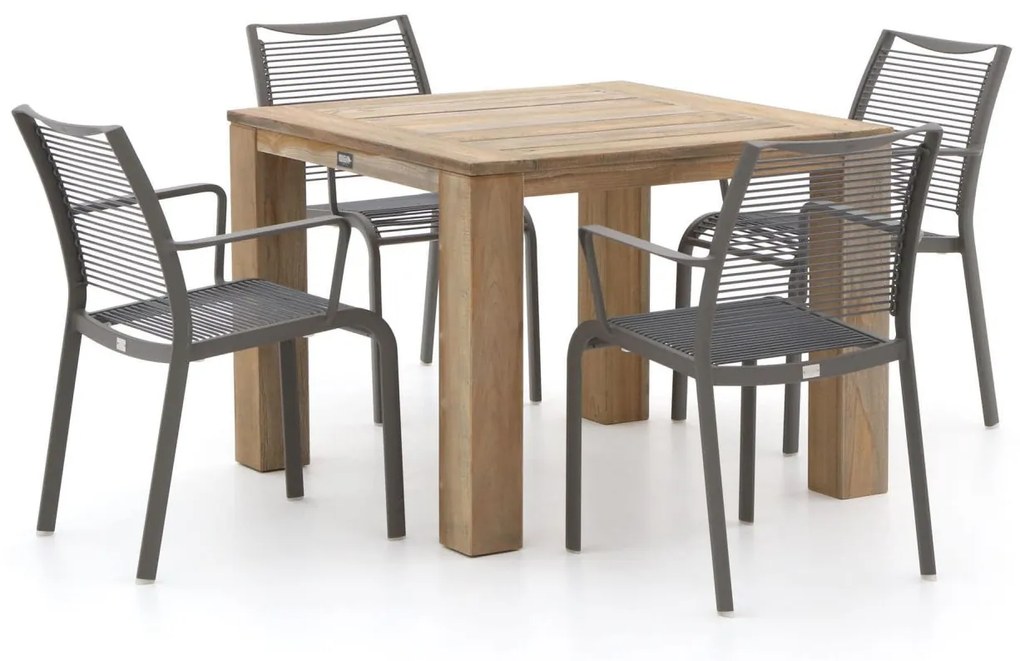 Apple Bee Hawaii/ROUGH-X 100cm dining tuinset 5-delig stapelbaar