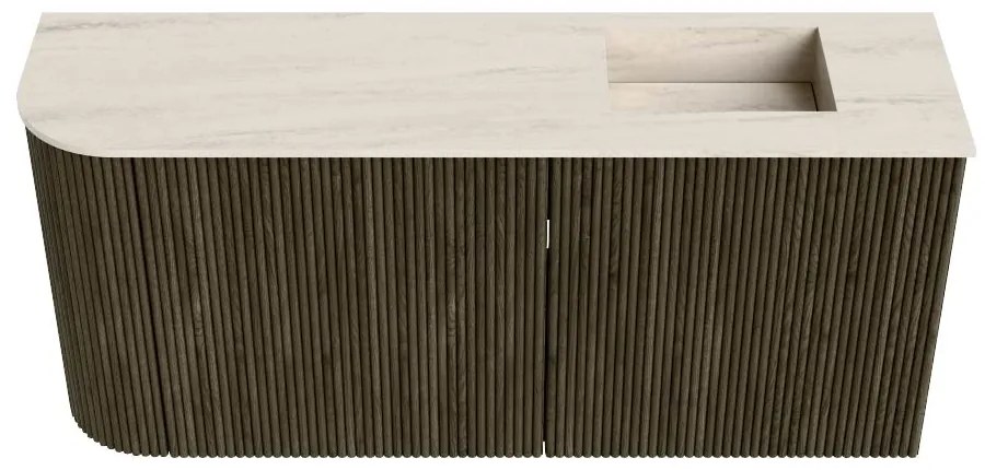 Mondiaz Joya DLux 90cm toiletmeubel ronding links shadow met wastafel faye rechts zonder kraangat meli