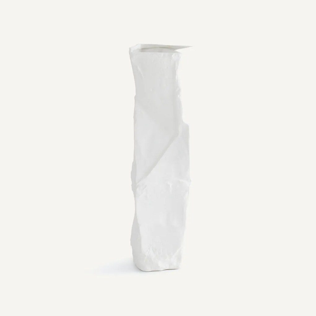 Geometrische vaas in mat keramiek, H51 cm, Risa