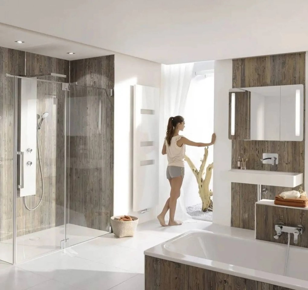 HSK RenoDeco paneel Aluminium 100x255cm Dennenhout Vintage Structuur