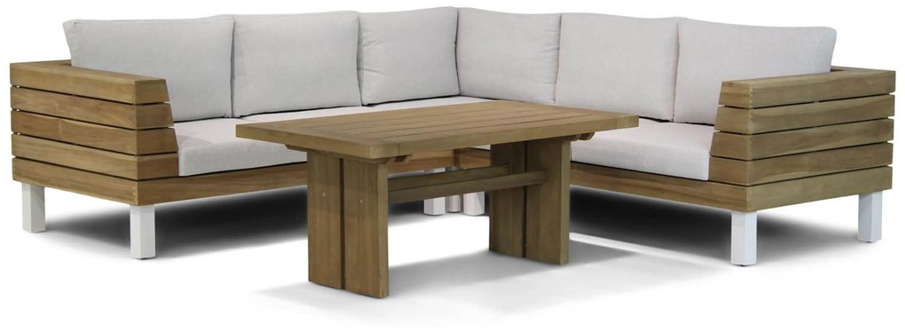 Dining Loungeset 5 personen Teak Old teak greywash  Lifestyle Garden Furniture Seashore/Brighton