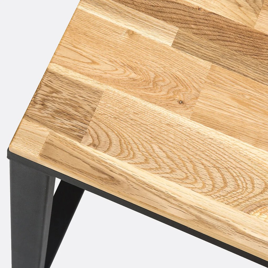 Tafel in eik en staal, 8 personen, Hiba.