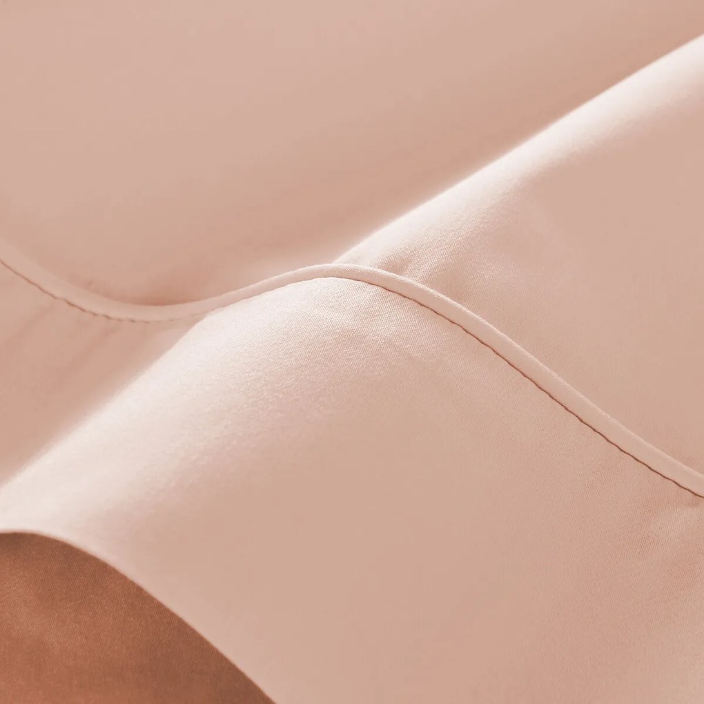 Effen satijnen katoenen bolsterovertrek, 153 draden, Opale