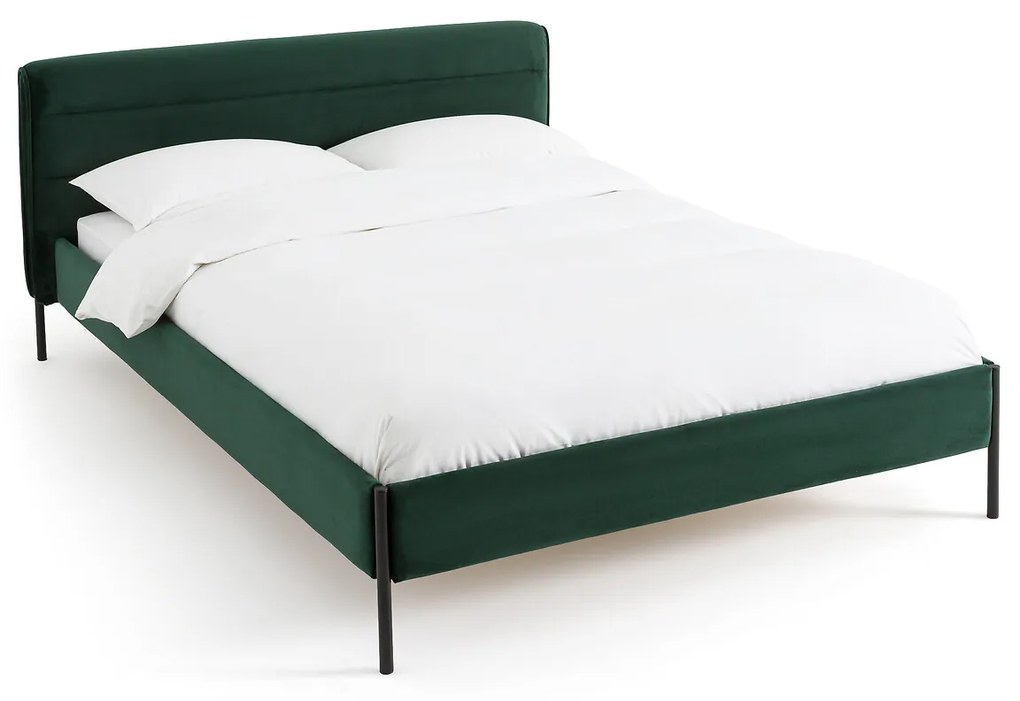 Opgevuld bed in fluweel met bedbodem, Obias