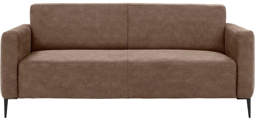 Goossens Key West bruin, micro leer, 3-zits, modern design