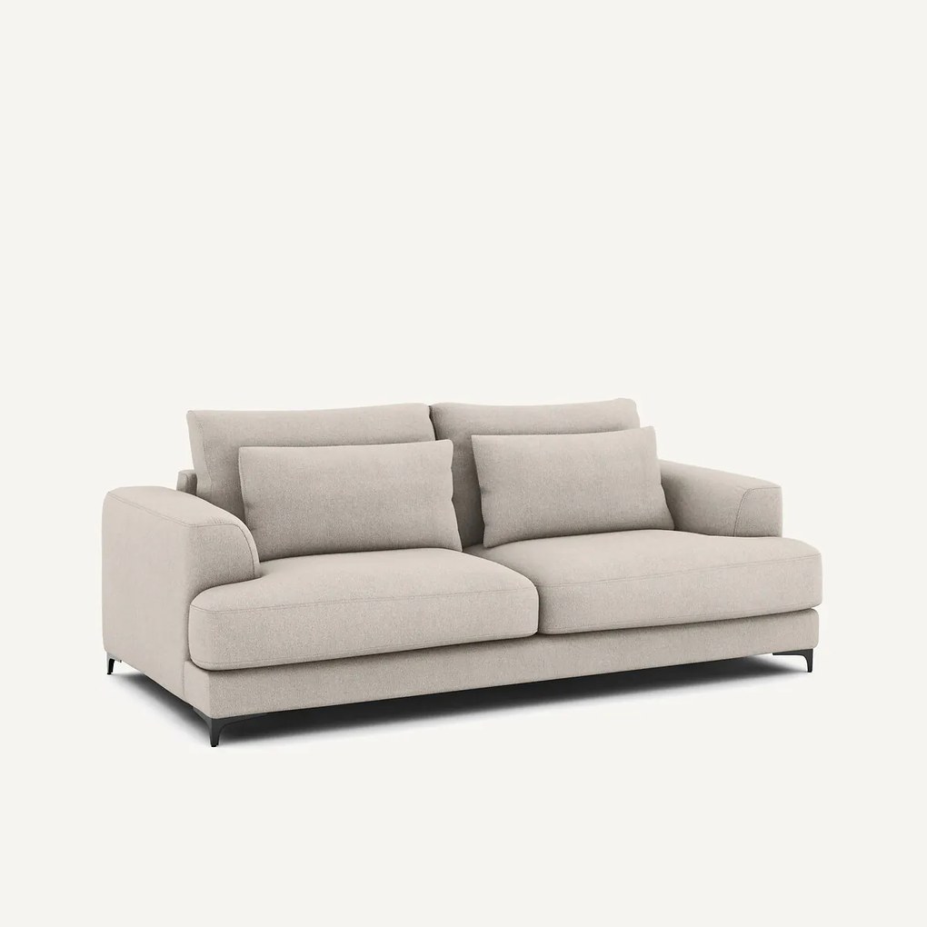 3-zits slaapbank met textuur linnen viscose, Marsile