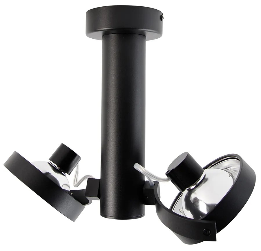 Moderne spot zwart draai- en kantelbaar 2-lichts - Goes