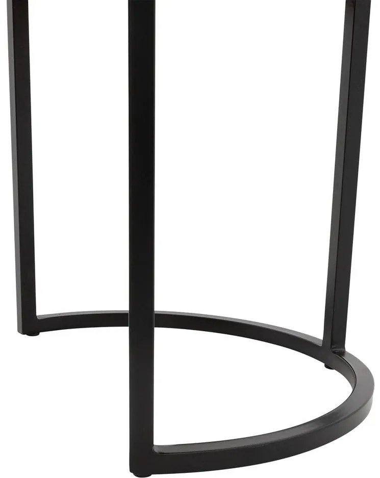 Goossens Salontafel Jelle rond, hout mango bruin, urban industrieel, 54 x 45 x 54 cm