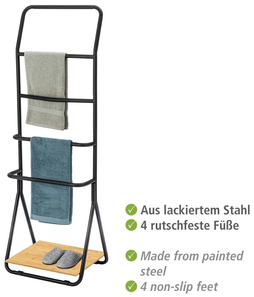 Wenko Verona handdoekhouder zwart mat