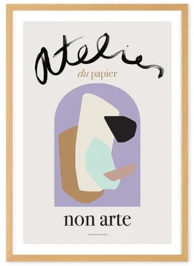Abstract Non Arte Exhibition Poster door Nynne Rosenvigne ingelijste print, A1, meerkleurig