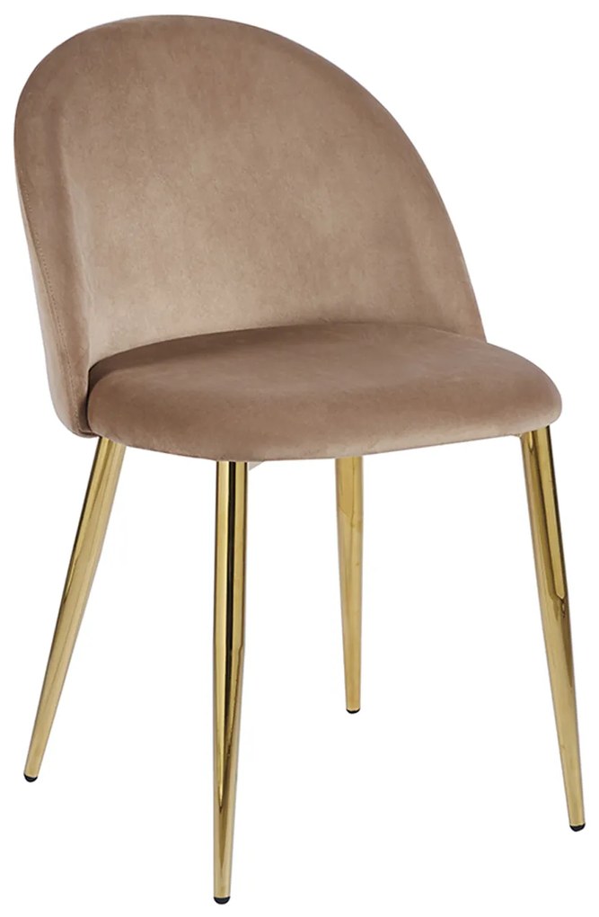 Vint fluwelen Gouden Stoel