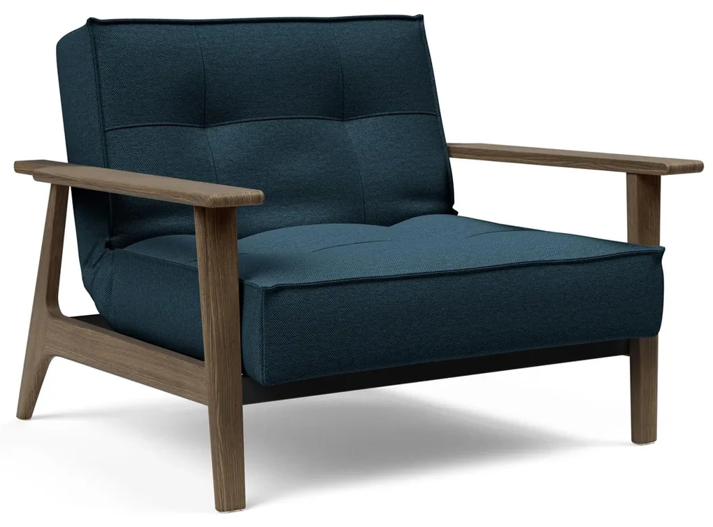 Innovation Living Splitback Frej Smoked Fauteuil Met Gerookt Eiken Armleuningen