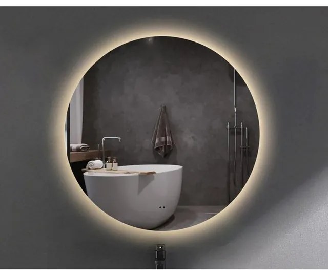 Adema Circle Badkamerspiegel - rond - diameter 120cm - indirecte LED verlichting - spiegelverwarming - infrarood schakelaar OUTLETSTORE SW3-120