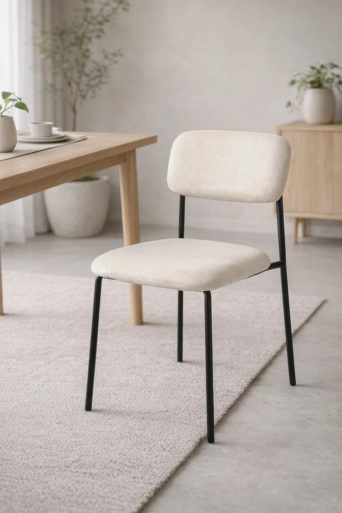 Vius stoel van zwart fluweel