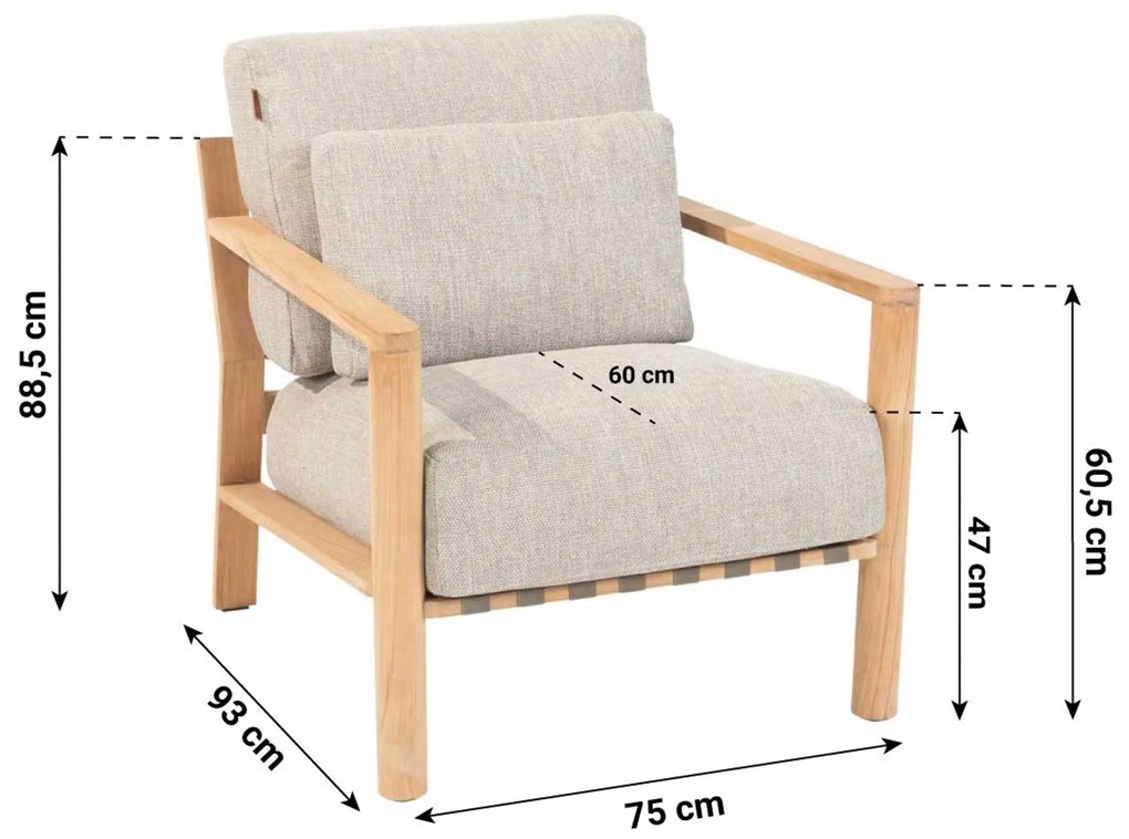 Tuinstoel Teak Naturel teak 4 Seasons Outdoor Lucas
