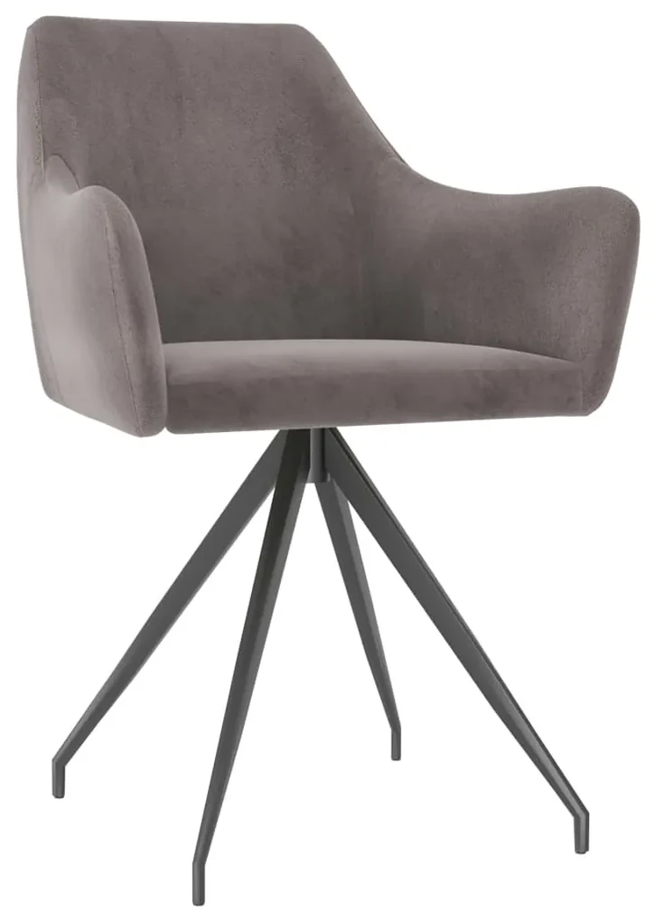 vidaXL Eetkamerstoelen 4 st fluweel lichtgrijs