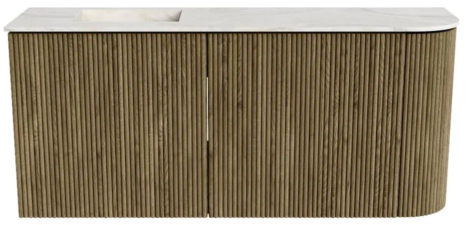 Mondiaz Joya DLux 90cm toiletmeubel ronding rechts dusk met wastafel faye links zonder kraangat ostra