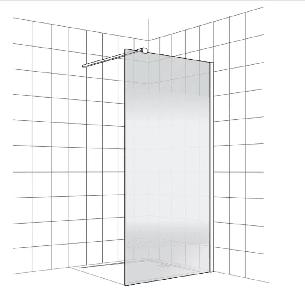 Inloopdouche BWS Free Time 120x200 cm Mist Glas Timeless Coating Chroom