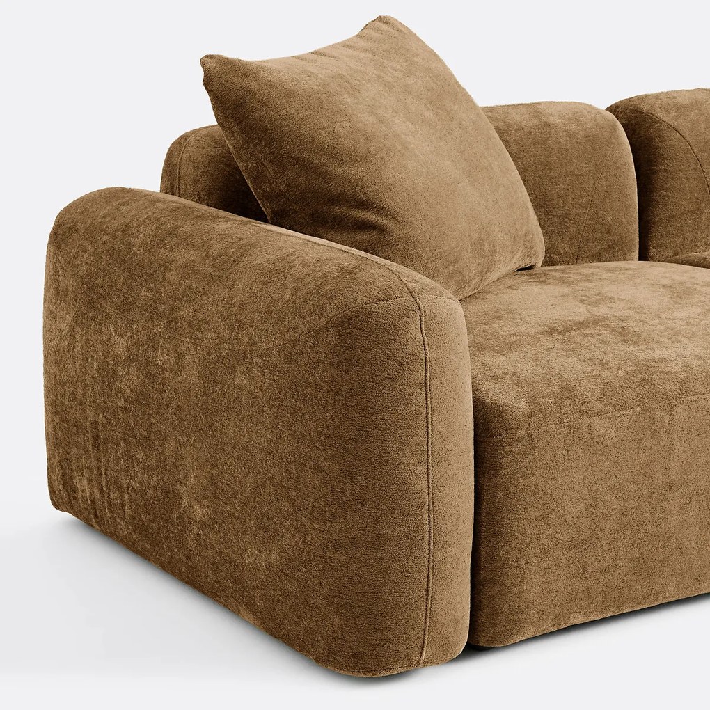 Modulaire 3-zits rechte bank in jacquard chenille, AMAD