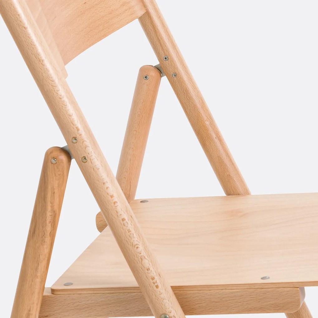 Set van 2 klapstoelen van beukenhout en gefineerd hout, Panni