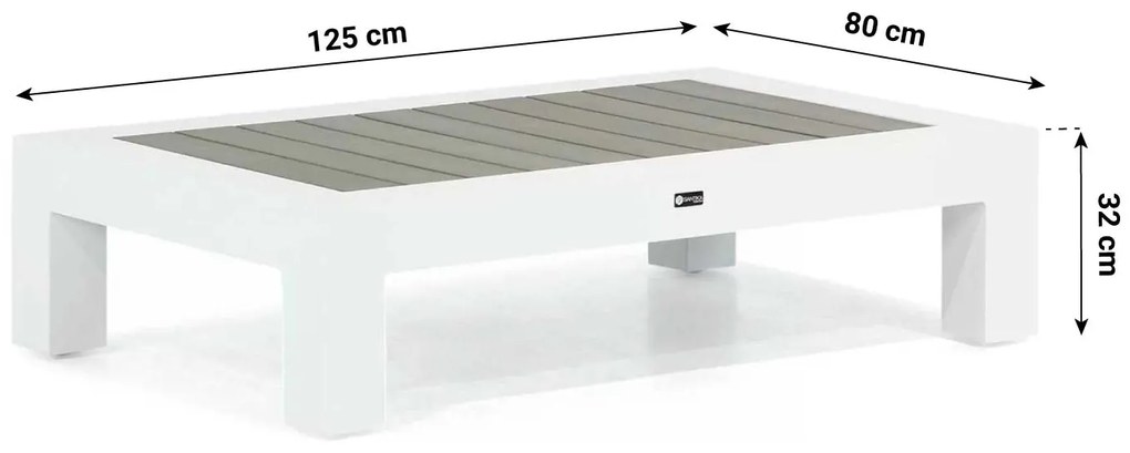 Hoek loungeset 6 personen Aluminium Wit  Santika Furniture Santika Yovita