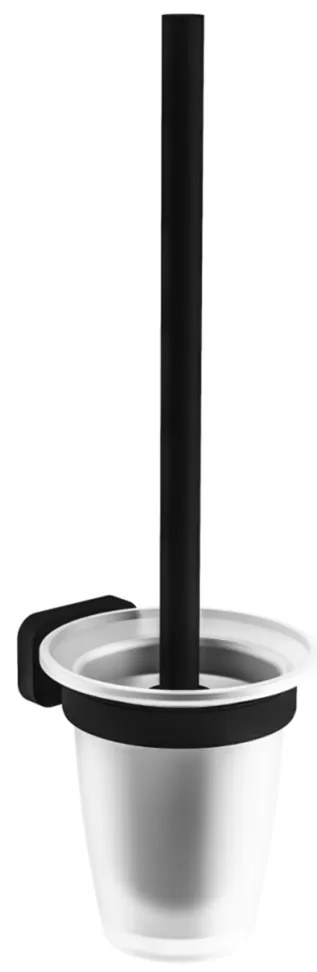 Eastbrook Asti messing toiletborstelhouder zwart mat