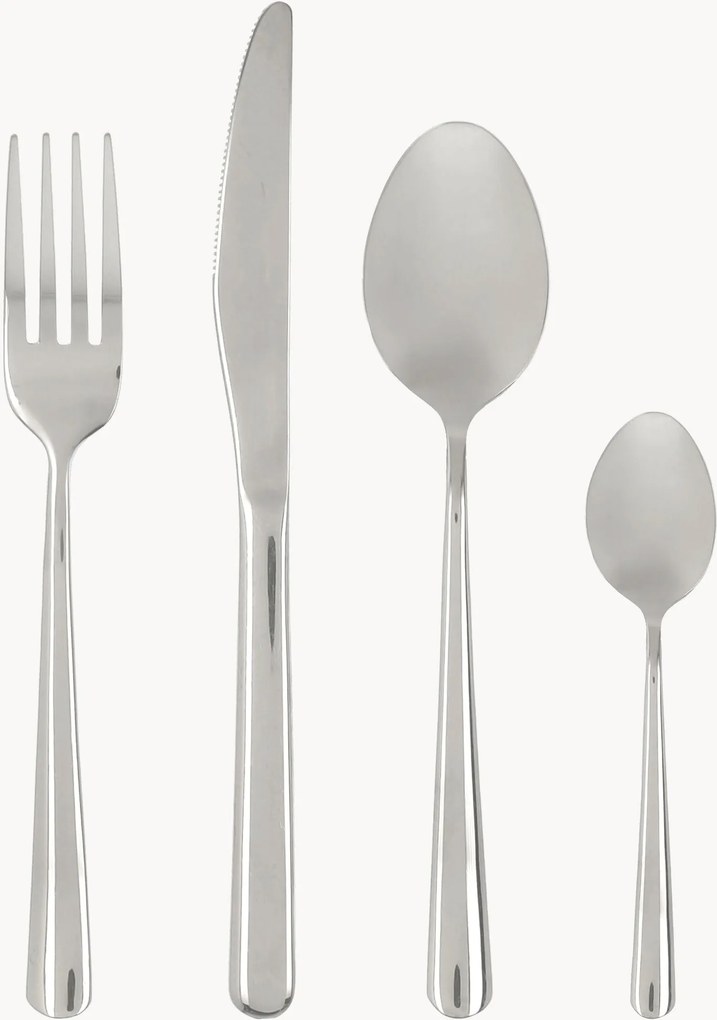 Mat geborstelde bestekset Element, 6 personen, 24-delig
