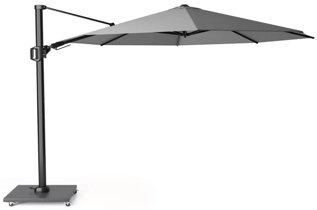 Zweefparasol  3.5m T2 premium (incl. voet en hoes) Grijs-antraciet Platinum Challenger