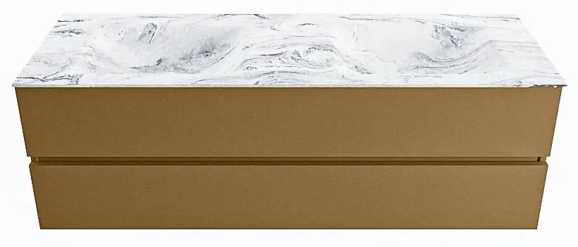 Mondiaz Vica DLux badmeubel 150cm oro 2 lades met wastafel glace dubbel zonder kraangat