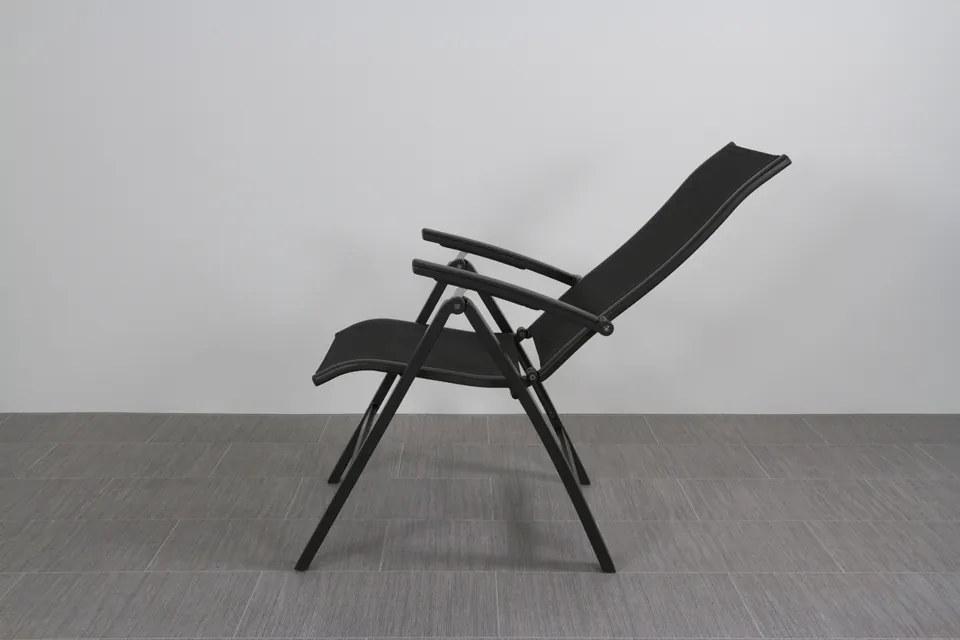 Kettler Altura/Edge verstelbare aluminium tuinset voor 4 personen 160x95 cm. - Antraciet