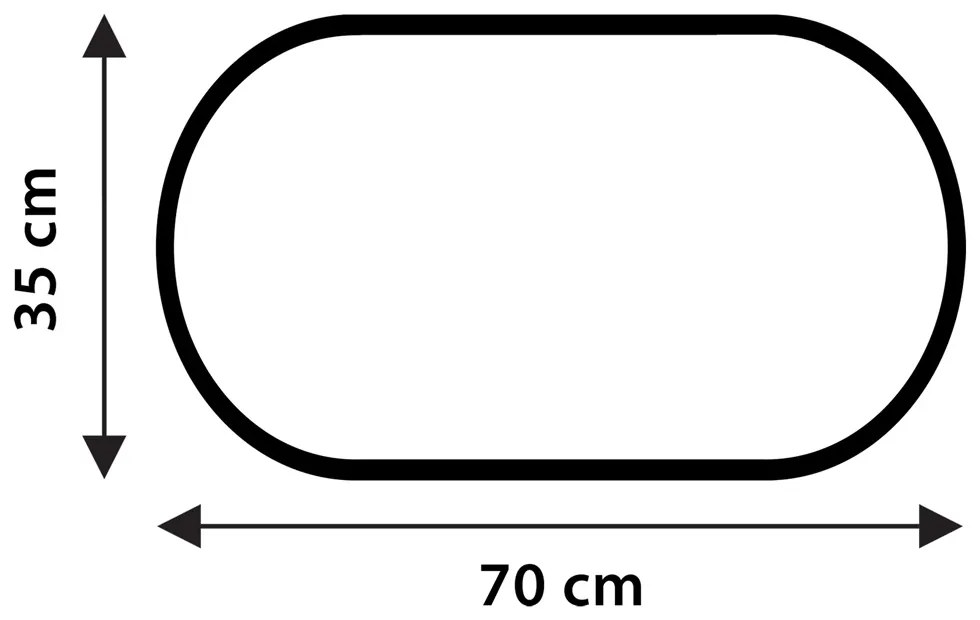 Differnz Lapis bad inlegmat 70x35cm transparant