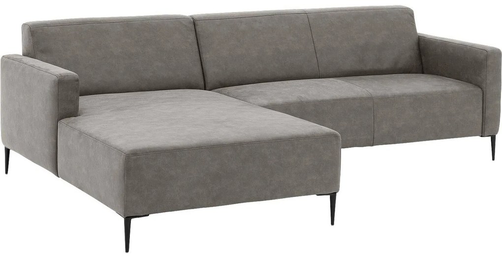 Goossens Key West grijs, micro leer, 2,5-zits, modern design