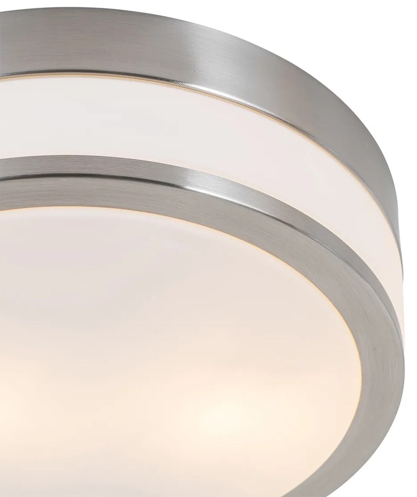 Klassieke buiten plafondlamp staal 28 cm IP44 - Flavi Klassiek / Antiek E27 IP44 Buitenverlichting rond