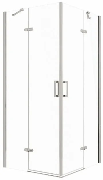 Kerra Flow vierkante douchecabine 80x80cm chroom