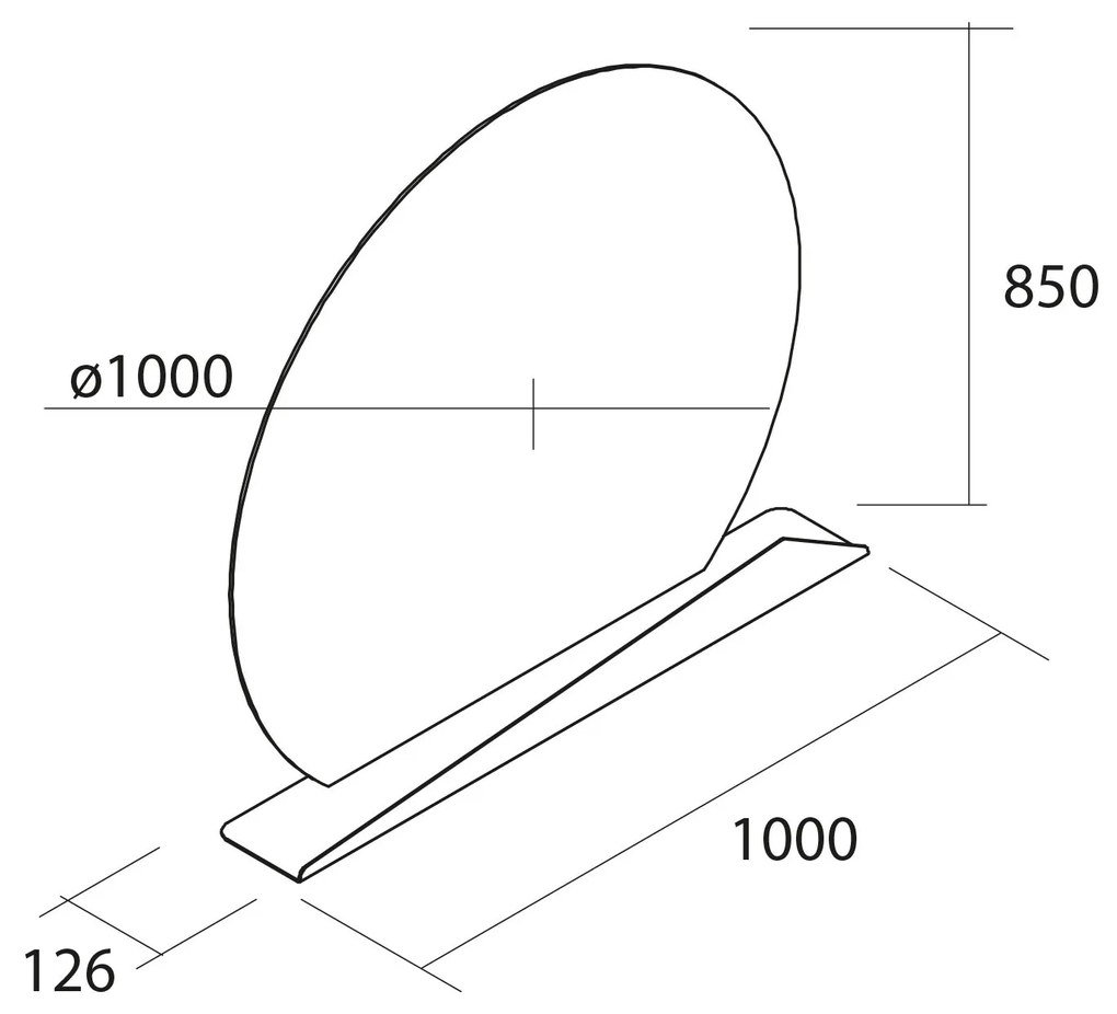 Muebles Sun spiegel met LED verlichting 100cm