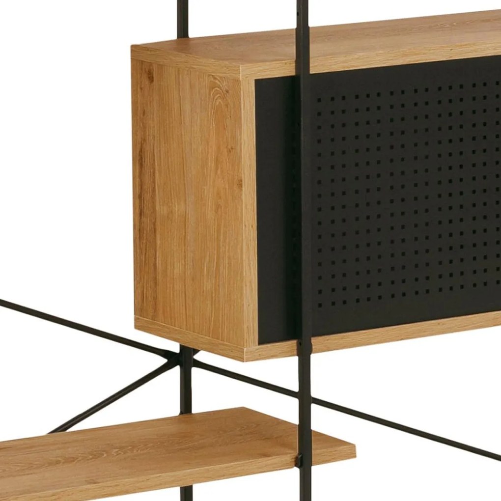 Eiken Boekenkast Met Opbergruimte - 173x27x188cm.