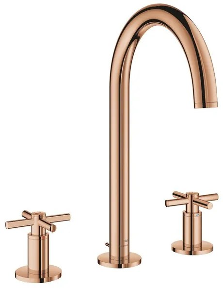 Grohe Atrio M-size 3-gats wastafelkraan m/waste warm sunset 20643DA0