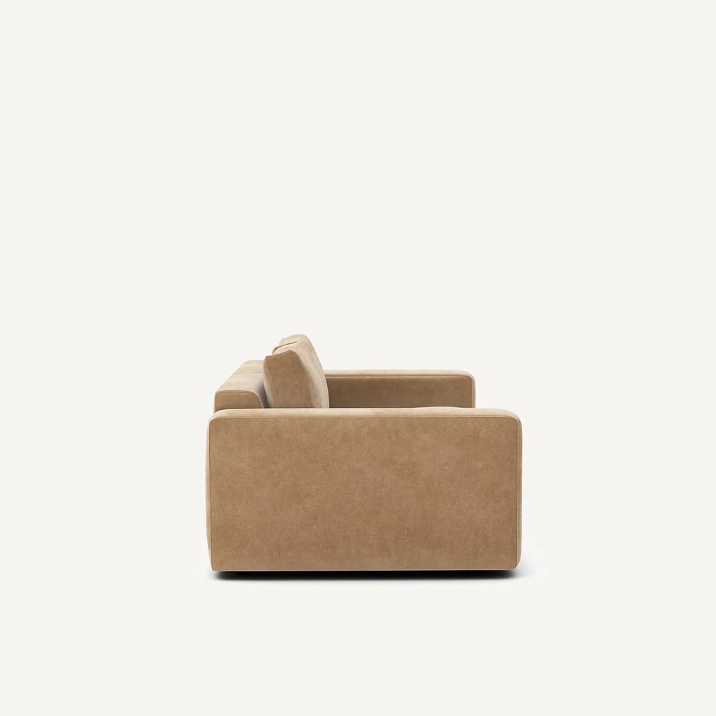 Compacte 3-zitsbank in stonewashed fluweel, SKANDER