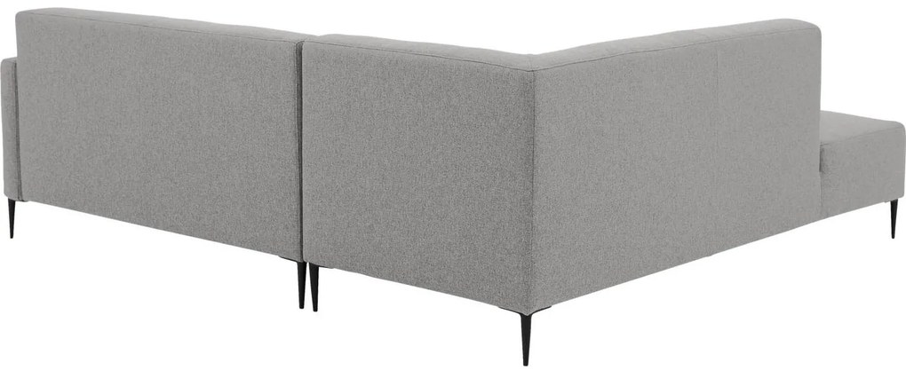 Goossens Key West lichtgrijs, stof, 2,5-zits, modern design met ligelement links