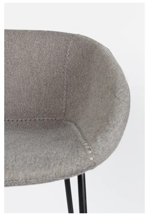 Zuiver Feston Hoge Design Barkruk Grijze Stof