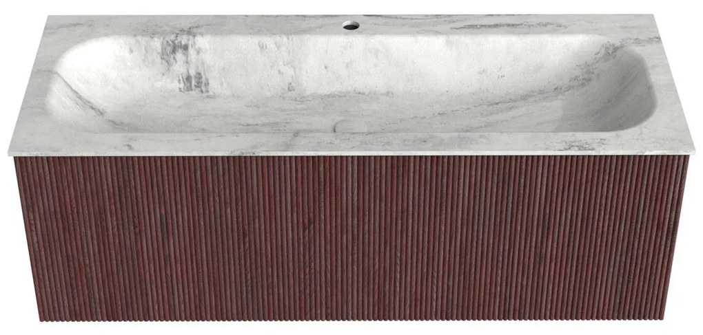 Mondiaz Kurve-dlux 120cm badmeubel ruby met 1 lade en wastafel big large midden 1 kraangat opalo